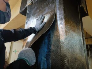 碳纖維布貼附Y向