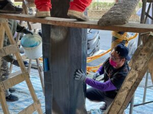 柱、梁碳纖維貼附Y向(4)
