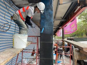 Epoxy面塗滾塗搭接