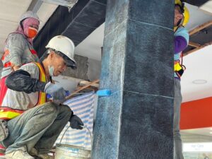 Epoxy面塗滾塗搭接